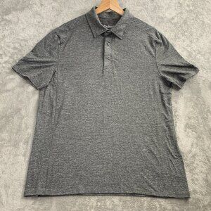 Quince Polo Shirt Mens Medium Charcoal Flowknit Breeze Performance Stretch Golf